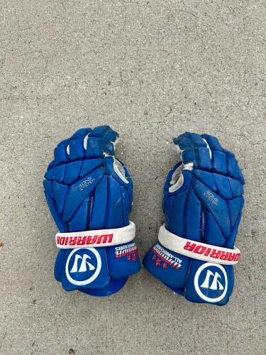 All American Used  Warrior 10" Burn Lacrosse Gloves