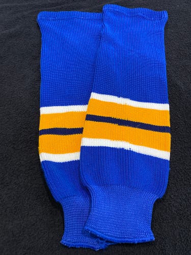 Athletic Knit Hockey Socks Blue And Gold