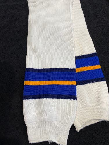 Athletic Knit Hockey Socks White And Gold