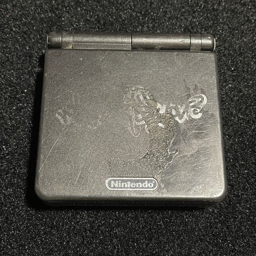 Game Boy Advance SP Limited Edition Who Are You? AGS-001 - **Left Bumper Broke**