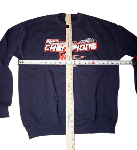 Vintage Boston Red Sox Baseball AL Champions - Blue Large Lee Sweatshirt 2004