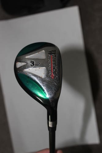 Mens Right Handed Warrior 3 hybrid with a stiff graphite shaft