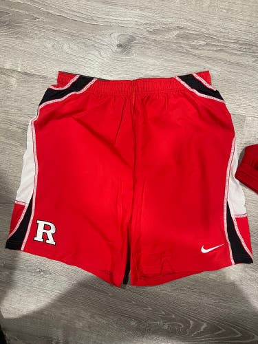 Nike Rutgers Mens Lacrosse Game Shorts And Shirt Bundle - XL