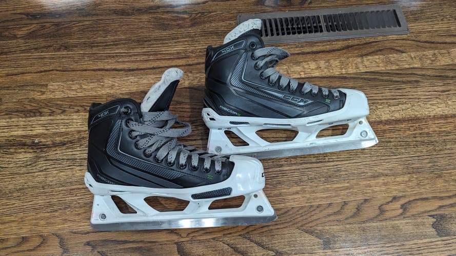 Senior Used CCM RibCor 40K Hockey Goalie Skates Regular Width 7.5