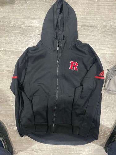 Adidas Rutgers Mens Lacrosse Zip-Up Hoodie - XL