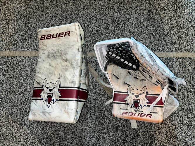 Used Regular Pro Stock Hyperlite GLOVE AND BLOCKER SET
