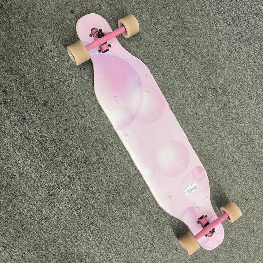 Used Lavkee Pink Drop Through Long Longboard