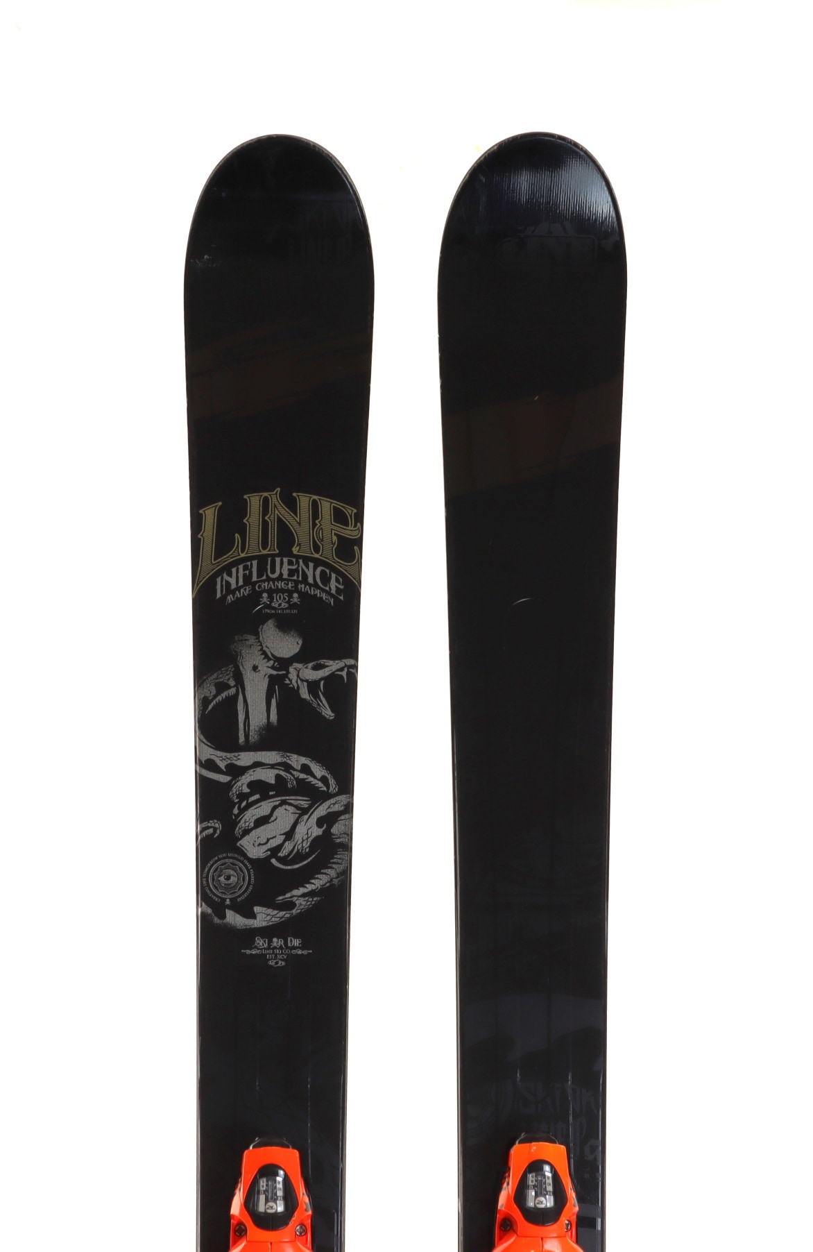Used 2012 Line Influence 105 Ski with Rossignol FKS Bindings Size 179 (Option 240094)
