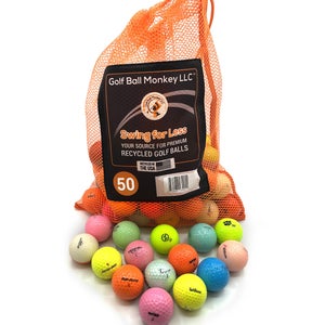 50 Golf Balls-  Color Variety Mix - AAAA w/ Mesh Bag