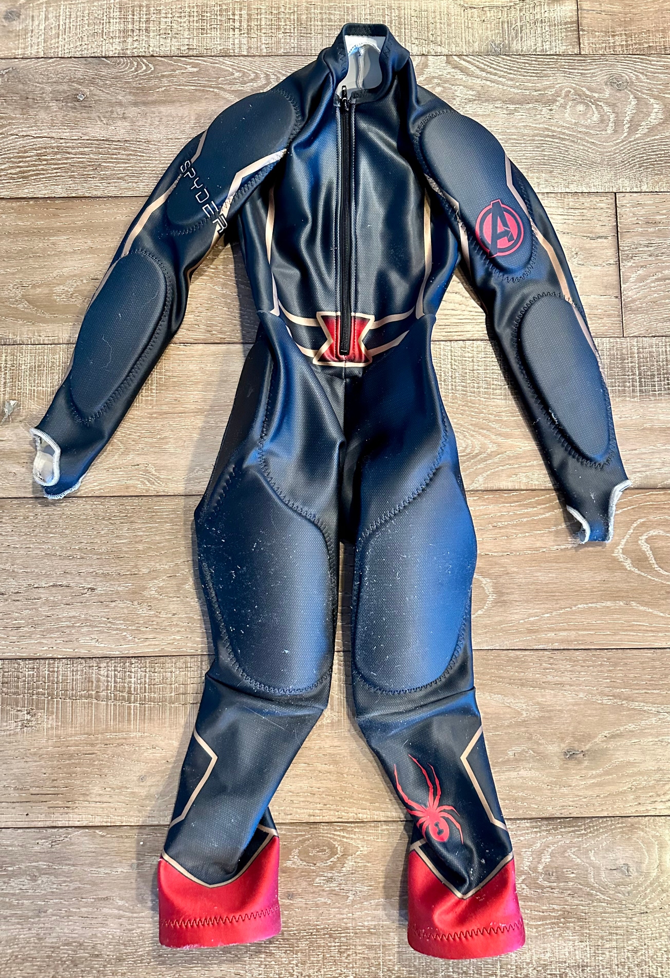 Spyder Marvel Black Widow junior GS race ski suit size 6/8