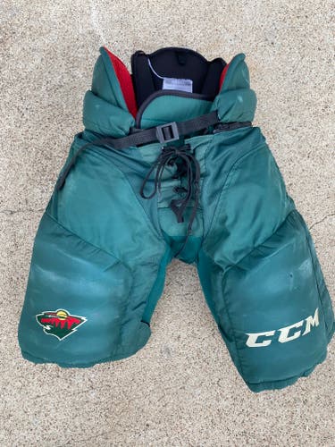CCM HP45X Pro Stock Hockey Pants Medium Minnesota Wild Green 4729