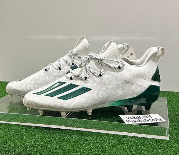 Adidas Adizero Football Cleats White Green size 11.5 Mens FU6706 Young King
