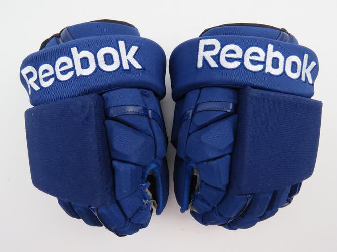 Reebok 11K Vancouver Canucks NHL Pro Stock Hockey Gloves Size 14" Shot Blocker