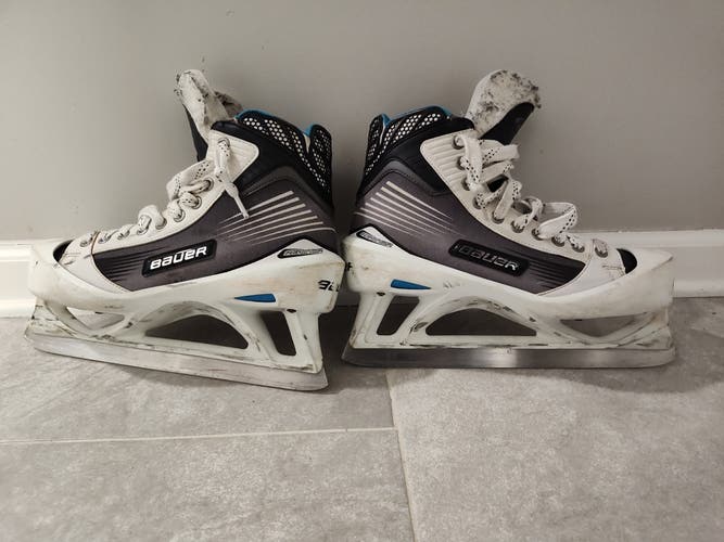 Senior Used Bauer Reactor 5000 Hockey Goalie Skates Regular Width