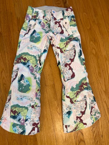 Obermeyer Jessi Ski Pants  Sz S (8) Uncharted Teen Girls Extended Wear Length