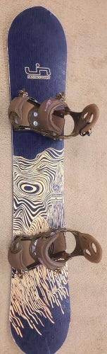 Used $700 Lib Tech Skate Banana Snowboard 152cm,  with New Silence Bindings
