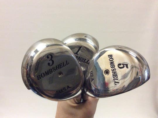 Used Bombshell Ladies 1 3 5 Wood 4 Piece Steel Ladies Golf Club Sets Ladies