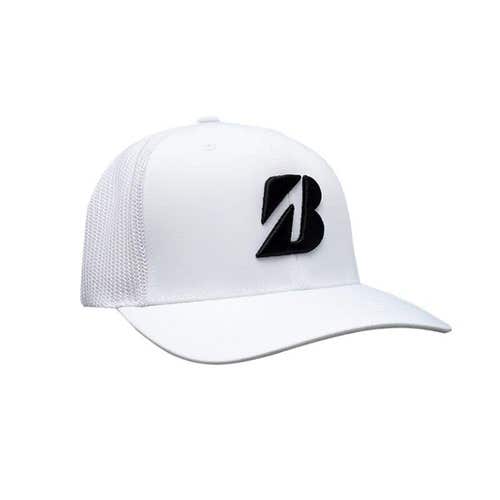 Bridgestone Eco Mesh Golf Hat - Made from Recycled Plastic Bottles - WHITE