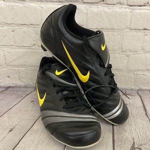 Nike Youth Unisex Premier FG-R Size 5 Black Silver Yellow Soccer Cleats New