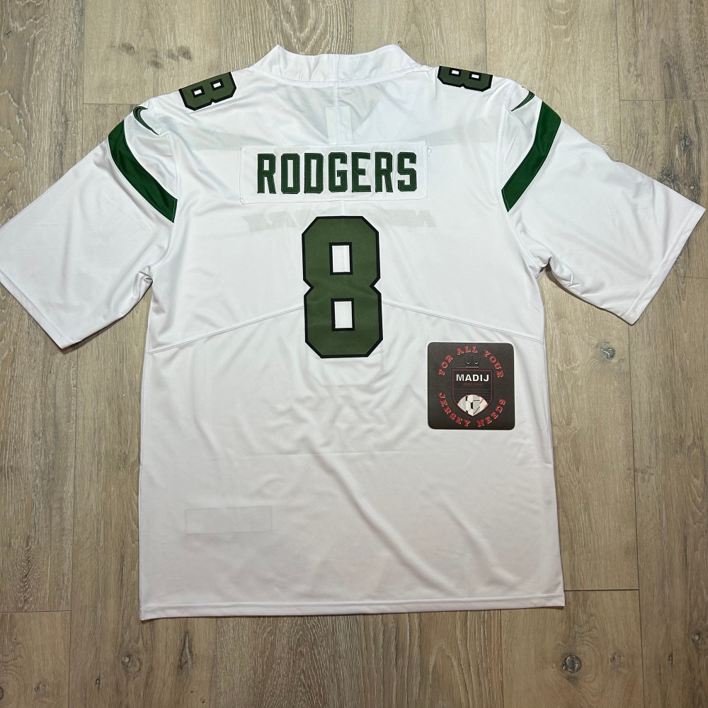 NY Jets Aaron Rodgers White Jersey