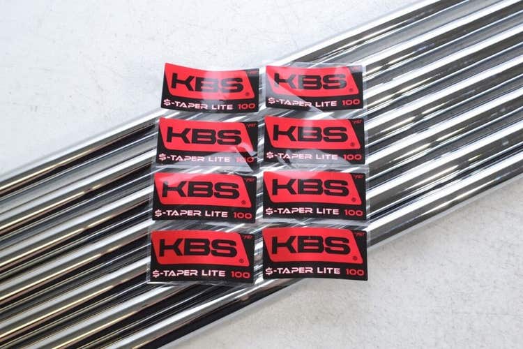 KBS $-Taper Lite 100 Chrome 4-W Stiff S Flex Iron Shafts .355 Tip 169569