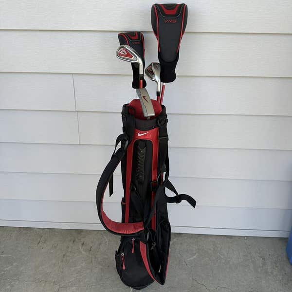 READ Nike VRS Junior Kids Youth RH Golf Club Set 5 Clubs Stand Bag