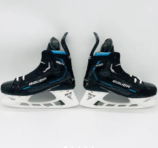 Senior Used Bauer Supreme Mach Hockey Skates Regular Width Pro Stock 9.5