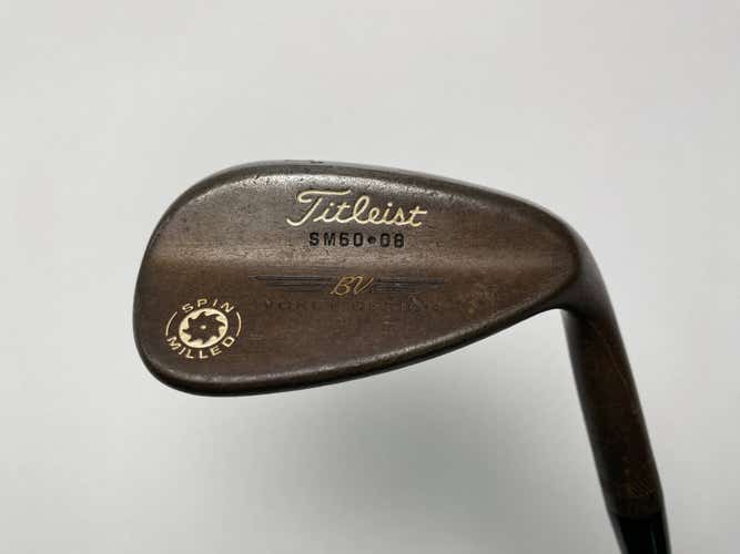 Titleist 2009 Vokey Spin Milled Oil Can 60* 8 Bounce Wedge Steel Mens RH