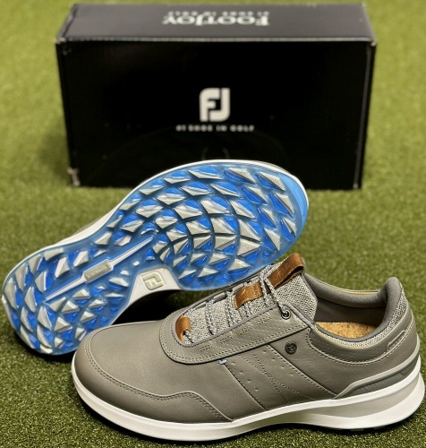 FootJoy Stratos Mens Leather Golf Shoes 50042 Gray Size 8.5 Medium D New #99999
