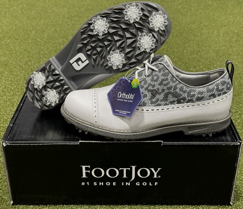 FootJoy Women's Premier Series White/Black Golf Shoes 99037 Size 7 Medium #99999