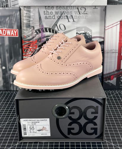 G/FORE G4 Womens 9.5  Brogue Gallivanter Golf Shoes Blush Pink Longwing NEW