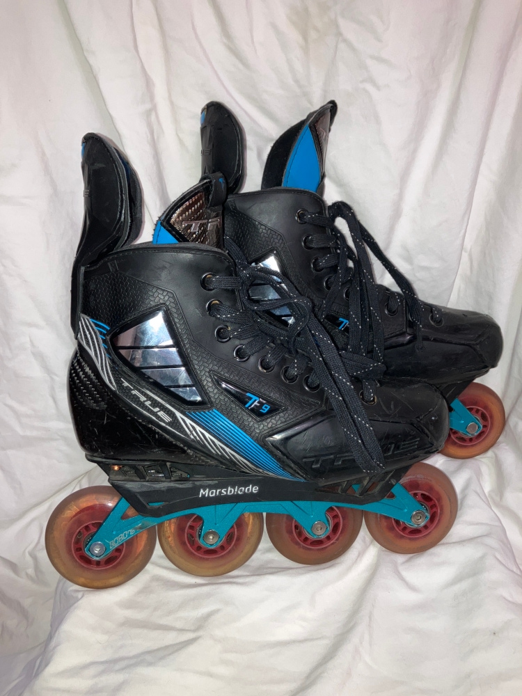 Used Custom True Size 6R TF9 Roller Hockey Skates