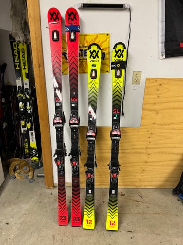 Used Men's 183 2024 Volkl Racing gs skis. Max Din 12