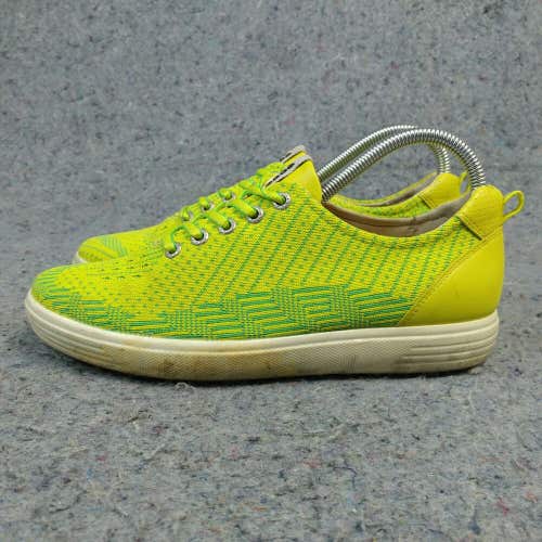 ECCO Hydromax Hybrid Knit Golf Shoes Womens Size 39 EU Extra WIDE Yellow Green
