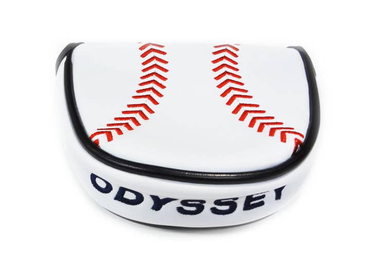 NEW Odyssey Limited Edition Baseball White/Red/Black Mallet Putter Headcover