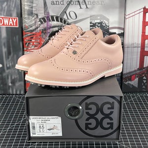 G/FORE G4 Womens 8.5 Brogue Gallivanter Golf Shoes Blush Pink Longwing NEW
