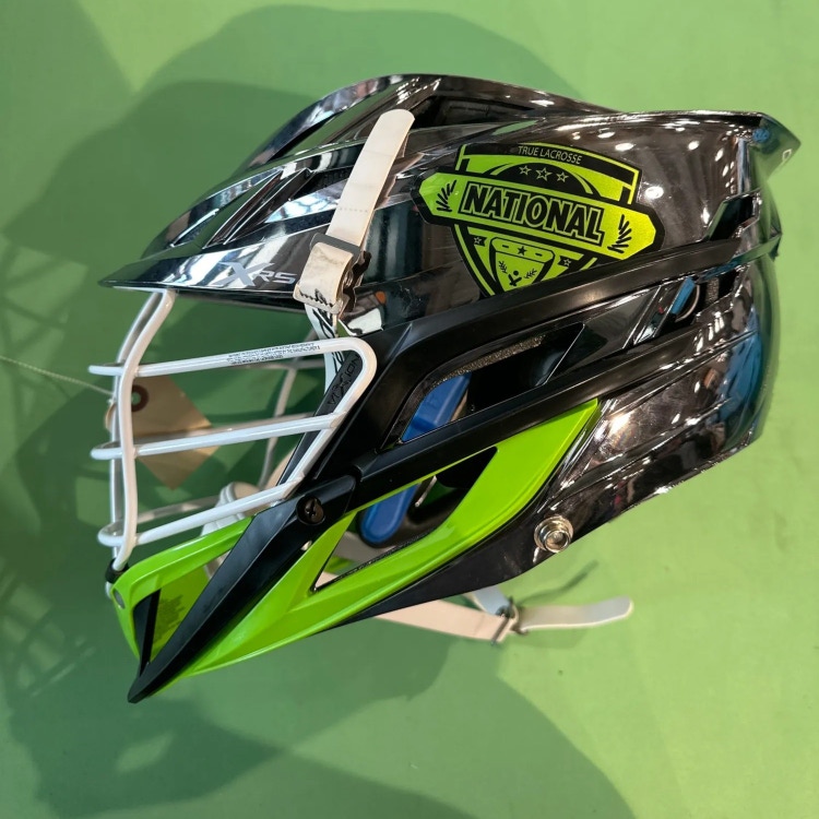 Used Metallic Cascade XRS Helmet W/ Lime Green Chin Piece
