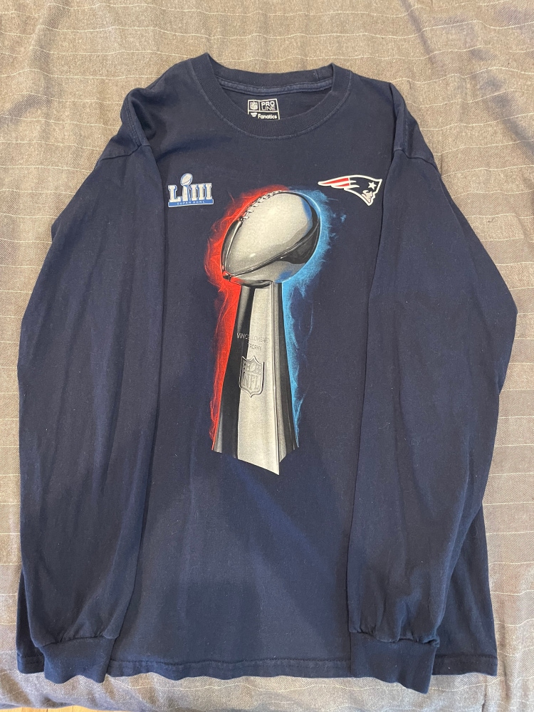 Patriots LIII Super Bowl long sleeve T shirt Men’s Medium