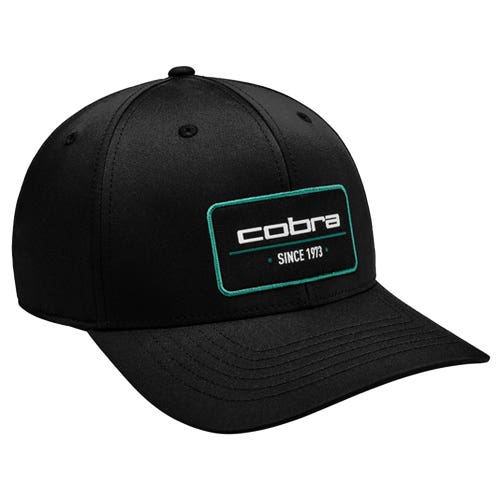 NEW 2024 Cobra 1973 Patch Cap Black/Vine/White Adjustable Snapback Golf Hat/Cap