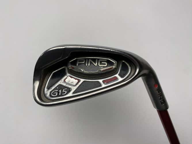 Ping G15 Single 9 Iron Red Dot 1* Flat TFC 149 Soft Regular Senior Graphite RH