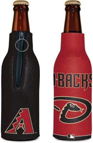 Arizona Diamondbacks Bottle Cooler 12 oz Zip Up Koozie Hugger Jacket Two Sided