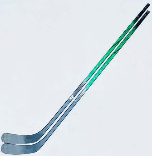 2 Pack Custom Green Tyler Seguin Bauer Vapor Hyperlite 2 (ADV Build) Hockey Sticks-RH-P92-95 Flex