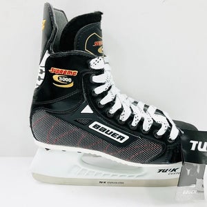 New Bauer Supreme 3000 Skates hockey size 7 D black skate ice men's SR mens box