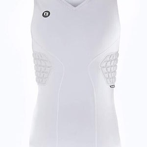 G-Form Mens ProB Team Padded Size Medium White Baselayer Impact Sports Tank NWT