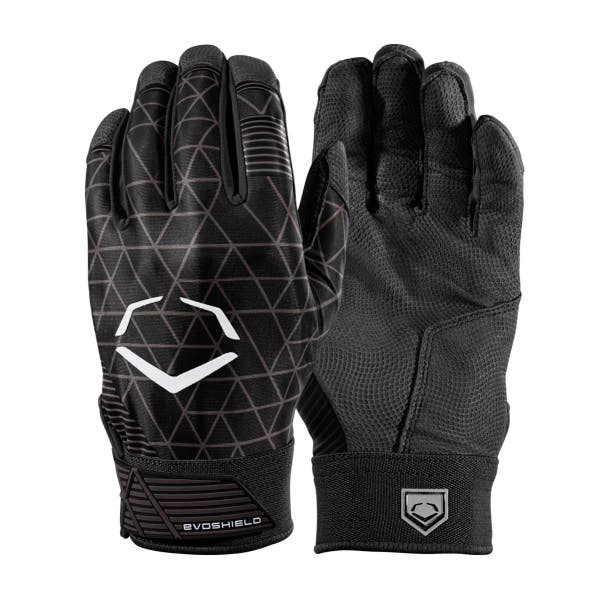 EvoShield Adult Small EVOCHARGE GEL TO SHELL Batting Gloves BLACK -WTV4100BLS