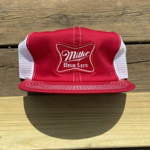 Vintage Miller Beer K-Products Trucker Patch Snapback USA Hat Cap RARE