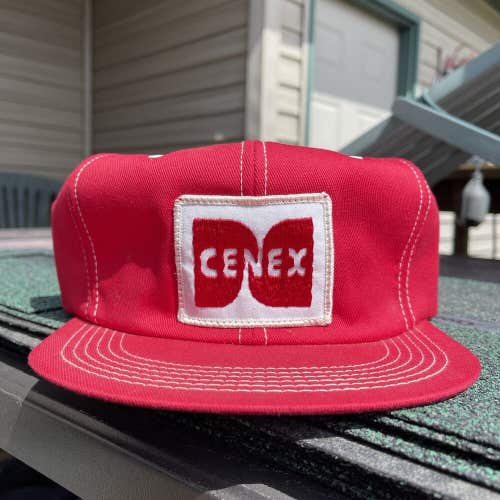 Vintage Cenex Gasoline K-Products Patch Hat Snapback Trucker Cap USA