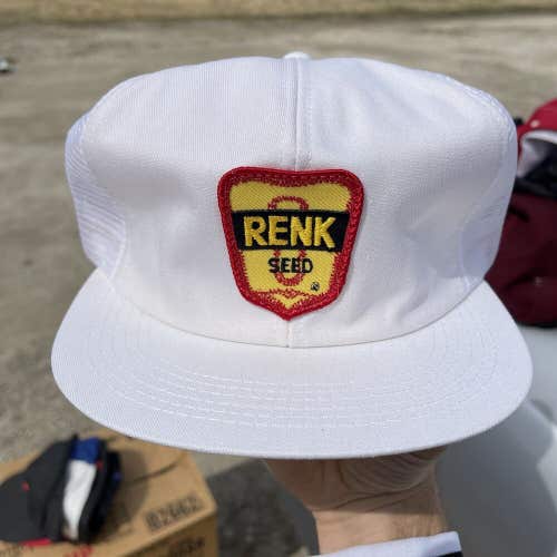 Vintage 1980s Renk Seeds Patch Snapback Trucker Hat Cap Rare