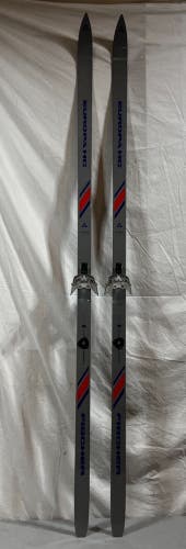 Fischer Europa HC 195cm Waxed Cross Country Skis Rottefella 3-Pin Bindings CLEAN