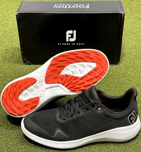 FootJoy FJ Flex Spikeless Golf Shoes 56141 Black 11.5 Wide (EE) New in Box